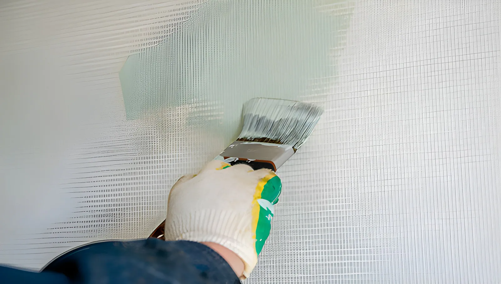 Illustration : peintre rénovant la peinture d'une pièce de vie